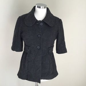 Girls Tulle Soft Wool-Blend Coat - Size Large